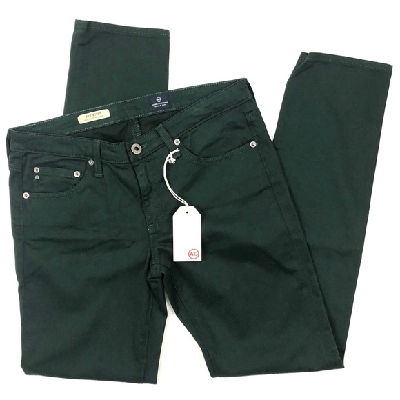 Ag Adriano Goldschmied Denim - NWT AG Dark Green Stilt Cigarette Skinny Jeans